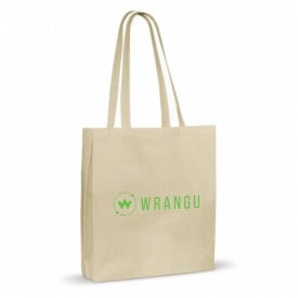 Katoenen shopper - katoen - 140g/m²- 38 x 42 x 10 cm - Oeko-tex - ecru - blokbodem en zijvouw