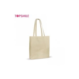 Katoenen shopper - katoen - 140g/m²- 38 x 42 x 10 cm - Oeko-tex - ecru - blokbodem en zijvouw