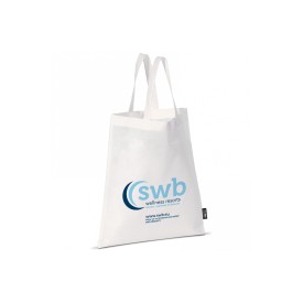 Schoudertas Non Woven - Wit - Korte Hengsels