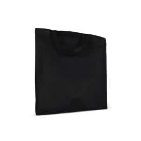 Schoudertas OEKO-TEX® gekleurd kort 140g/m² 38x42 cm-Zwart
