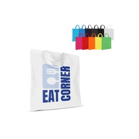 Schoudertas OEKO-TEX® gekleurd kort 140g/m² 38x42 cm