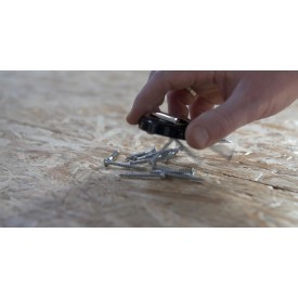 Screwmagnet 67 mm - metaal en kunststof - met clip - in doosje