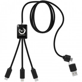 SCX.design C28 5-in-1 verlengde oplaadkabel-Zwart, wit
