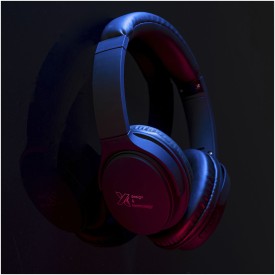 SCX E20 hoofdtelefoon - kunststof - bluetooth - oplichtend logo - microfoon - geschenkverpakking