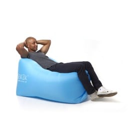 SeatZac opblaasbare zitzak - polyester - 750 gram - met draagtas