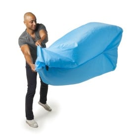 SeatZac opblaasbare zitzak - polyester - 750 gram - met draagtas