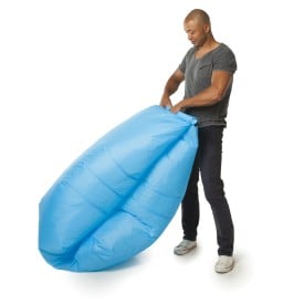 SeatZac opblaasbare zitzak - polyester - 750 gram - met draagtas
