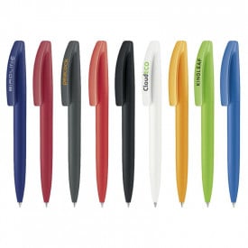 Senator Bridge balpen - kunststof - zwarte, blauwe inkt - soft touch - draai mechanisme