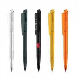 Senator Dart balpen - kunststof - zwarte, blauwe inkt - transparant - polished clip