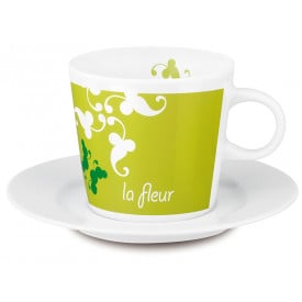 Senator Fancy koffie set - porselein - wit - 180ml kopje en schoteltje