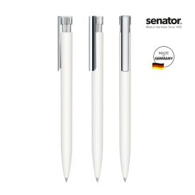 Senator Liberty S.touch balpen - kunststof - zwarte, blauwe inkt - soft touch - metalen clip