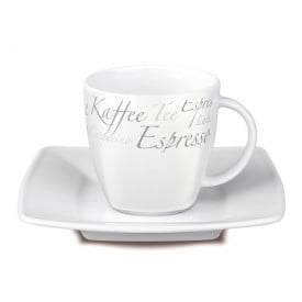Senator Maxim espresso set - porselein - wit - 80ml kopje en schoteltje