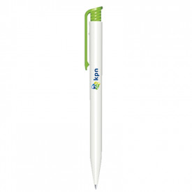 Super Hit balpen full color (prijs incl. opdruk)-Wit / lichtgroen