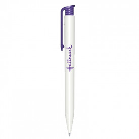 Super Hit balpen full color (prijs incl. opdruk)-Wit / paars