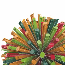 Senator Super Hit balpen - kunststof - zwarte, blauwe inkt - soft grip - transparant - polished clip