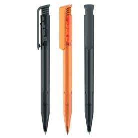 Senator Super Hit balpen - kunststof - zwarte, blauwe inkt - frosted - polished clip