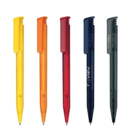 Senator Super Hit balpen - kunststof - zwarte, blauwe inkt - frosted - polished clip