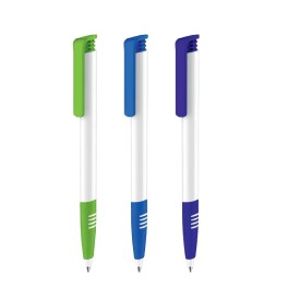 Senator Super Hit basic balpen - kunststof - zwarte, blauwe inkt - soft grip - polished