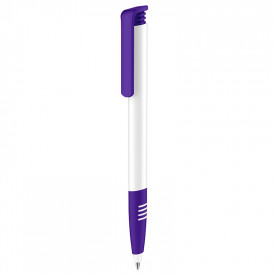 Senator Super Hit Polished basic + softgrip-Wit / paars