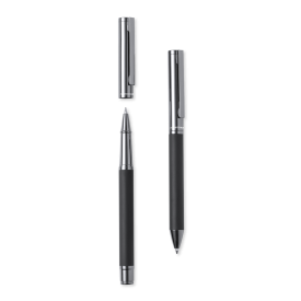 Tengluk pennenset - metaal - blauwe inkt - balpen en rollerbalpen - geschenkverpakking