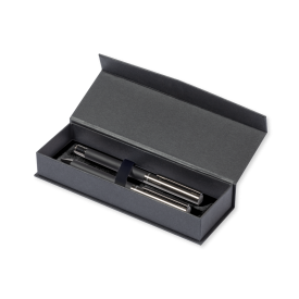 Tengluk pennenset - metaal - blauwe inkt - balpen en rollerbalpen - geschenkverpakking