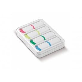 Tekstmarkers mini - PP/PS plastic - 4 kleuren - set van 4