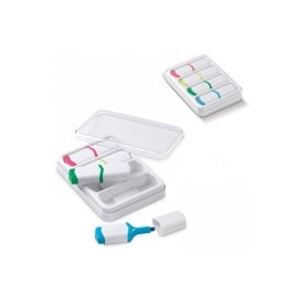 Tekstmarkers mini - PP/PS plastic - 4 kleuren - set van 4
