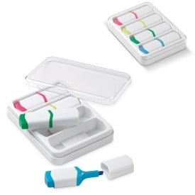Tekstmarkers mini - PP/PS plastic - 4 kleuren - set van 4
