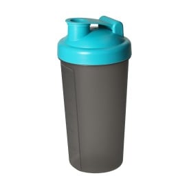 Shaker 'protein'-Teal/transparant-grijs