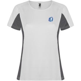 Shanghai sportshirt met korte mouwen voor dames-Wit, dark lead