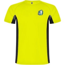 Shanghai sportshirt met korte mouwen voor heren-Fluor yellow, zwart