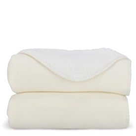 Sherpa fleece deken OEKO-TEX® sublimatie 130 x 170 cm 510 g/m²-Wit