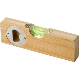 Sherry flesopener - bamboe - met waterpas