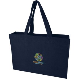 Siam GRS gerecyclede badstof stranddraagtas 13 l-Navy