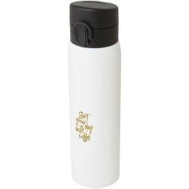 Sika 450 ml geïsoleerde fles van RCS-gecertificeerd gerecycled roestvrij staal-Wit