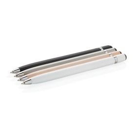 Simplistic stylus balpen - metaal - blauwe inkt