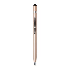 Simplistic stylus balpen - metaal - blauwe inkt