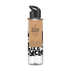 Sirius GRS RPET 650 ml-Transparant zwart