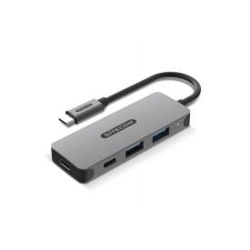 Sitecom USB-C to 2x USB-A + 2x USB-C Hub-Grijs