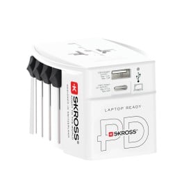 SKROSS MUV wereldreisadapter - kunststof - met USB C-kabel
