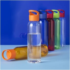 Sky drinkfles 650ml - tritan - transparant met gekleurde dop
