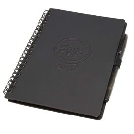 Slate herbruikbaar notitieboek met harde kaft en pennen set (zwarte inkt).-Zwart