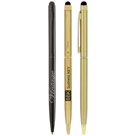 BIC® Sleek executive stylus pen - metaal - draai mechanisme