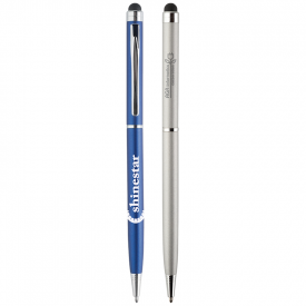 BIC® Sleek stylus pen - metaal - draai mechanisme - matte afwerking