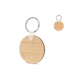 Ronde sleutelhanger - bamboe