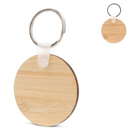 Ronde sleutelhanger - bamboe