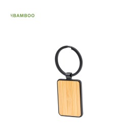 Fenrir sleutelhanger - metaal en bamboe