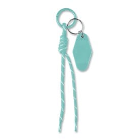 Sleutelhanger gevlochten touw-Wit_77