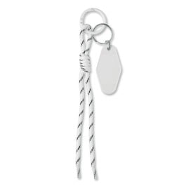 Sleutelhanger gevlochten touw-Wit