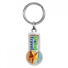 Grenada sleutelhanger - metaal - 4 cm - met gelamineerde sticker